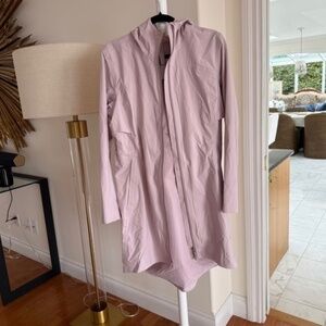 soft pink LULULEMON RAIN JACKET
